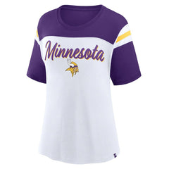 Minnesota Vikings Women's Cheer Chant Fashion Crop Top White/Purple