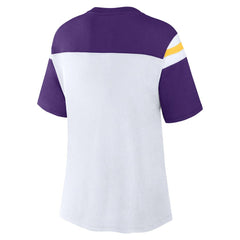 Minnesota Vikings Women's Cheer Chant Fashion Crop Top White/Purple