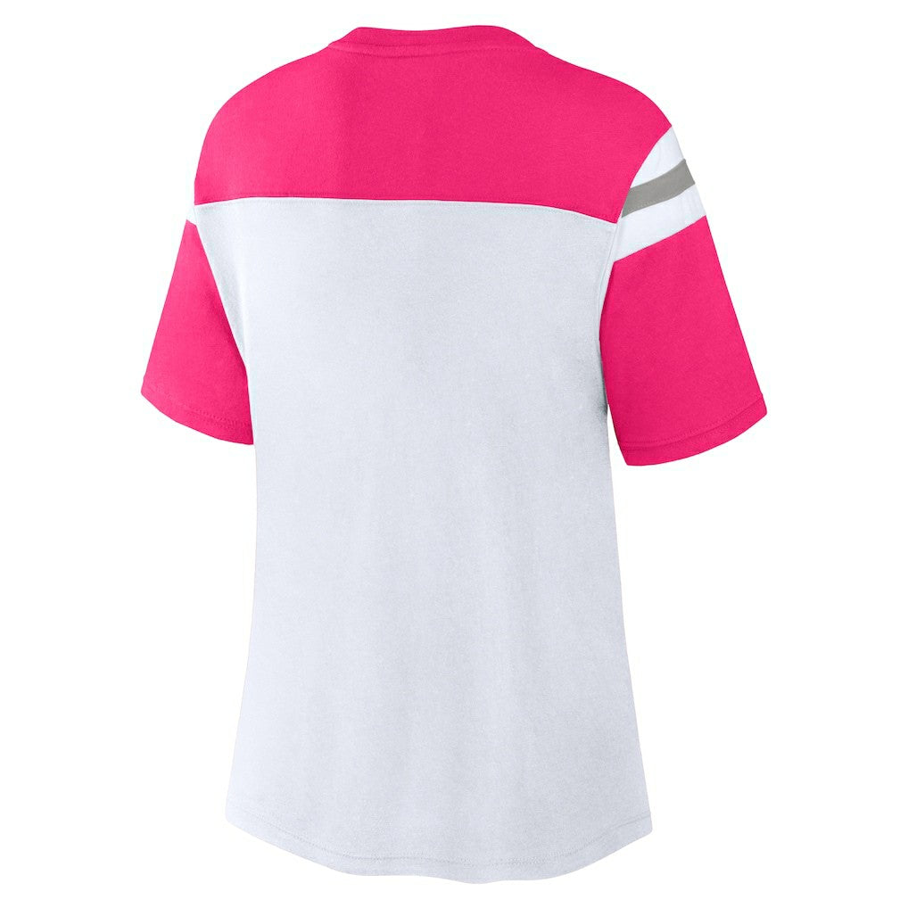 Dallas Cowboys Women's Cheer Chant Fashion Crop Top White/Pink