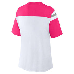 Dallas Cowboys Women's Cheer Chant Fashion Crop Top White/Pink
