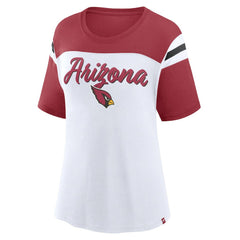 Arizona Cardinals Women's Cheer Chant Fashion Crop Top White/Cardinal