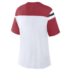 Arizona Cardinals Women's Cheer Chant Fashion Crop Top White/Cardinal