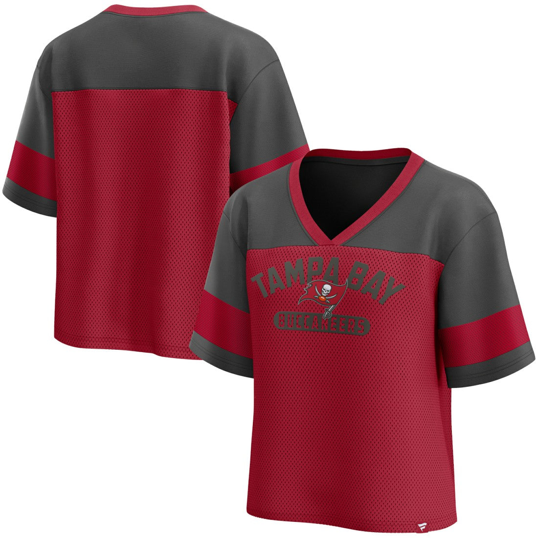 Tampa Bay Buccaneers Women's Homeschool Jersey Poly V-Neck
Fashion Top Red/Pewter