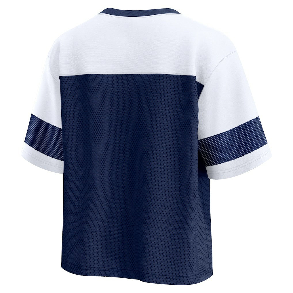 Dallas Cowboys Women's Homeschool Jersey Poly V-Neck
Fashion Top Navy/White