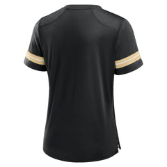 New Orleans Saints Women's Play Script Lace-Up T-Shirt Black
