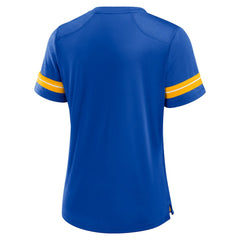 Los Angeles Rams Women's Play Script Lace-Up T-Shirt Royal