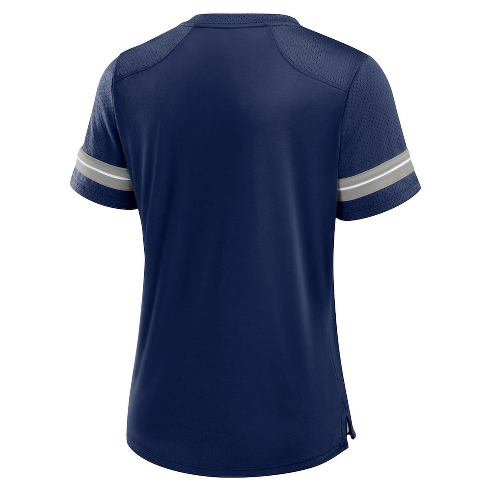Dallas Cowboys Women's Play Script Lace-Up T-Shirt Navy