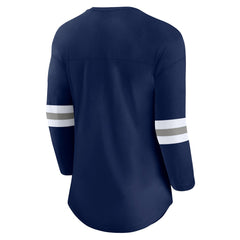 Dallas Cowboys Women's First Team Arch Logo 3/4 Sleeve T-Shirt Navy