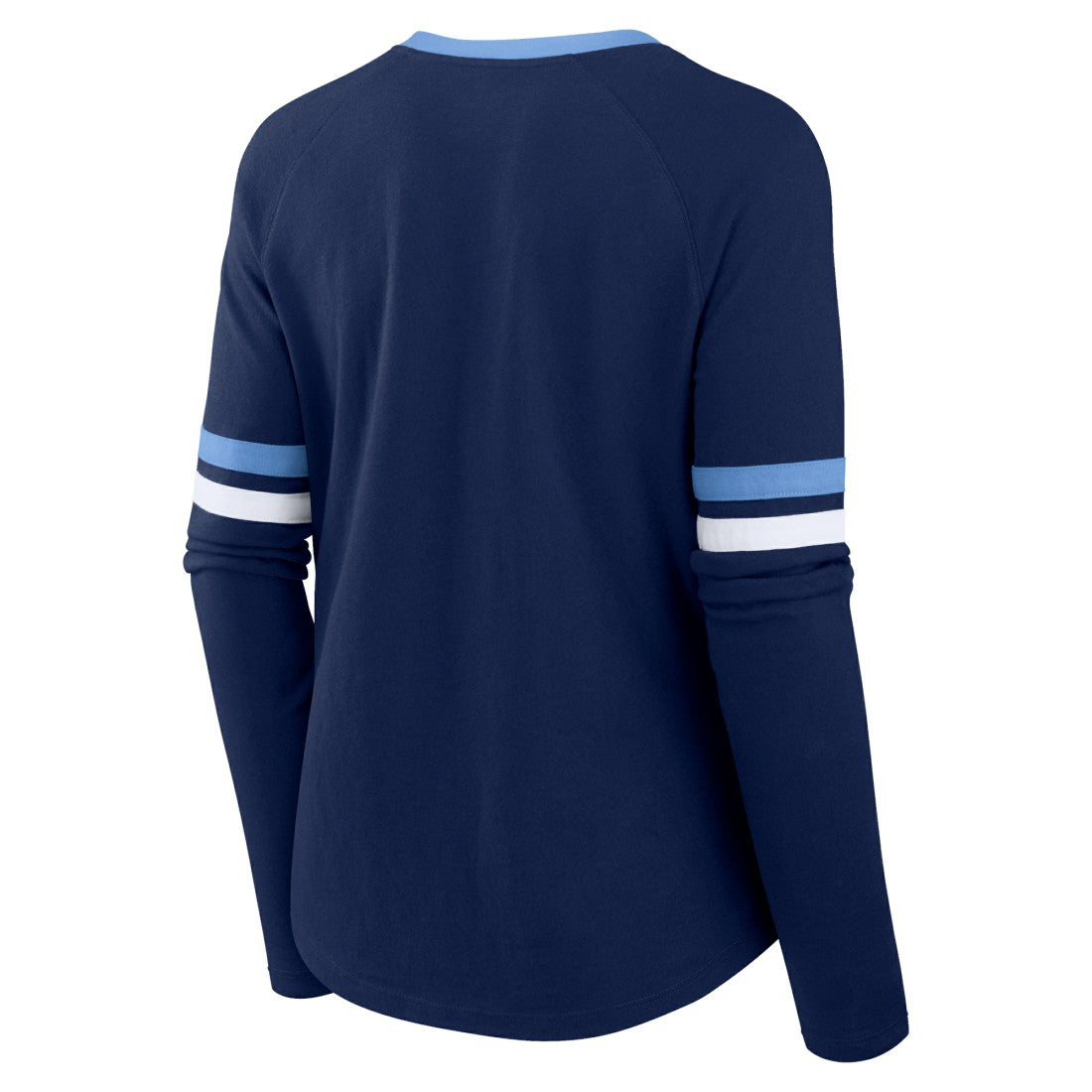 Tennessee Titans Women's Won and Done Lace-Up Long Sleeve Fashion Top Navy