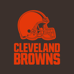 Cleveland Browns Women's Backup Option Long Sleeve Hoodie T-Shirt Brown/White