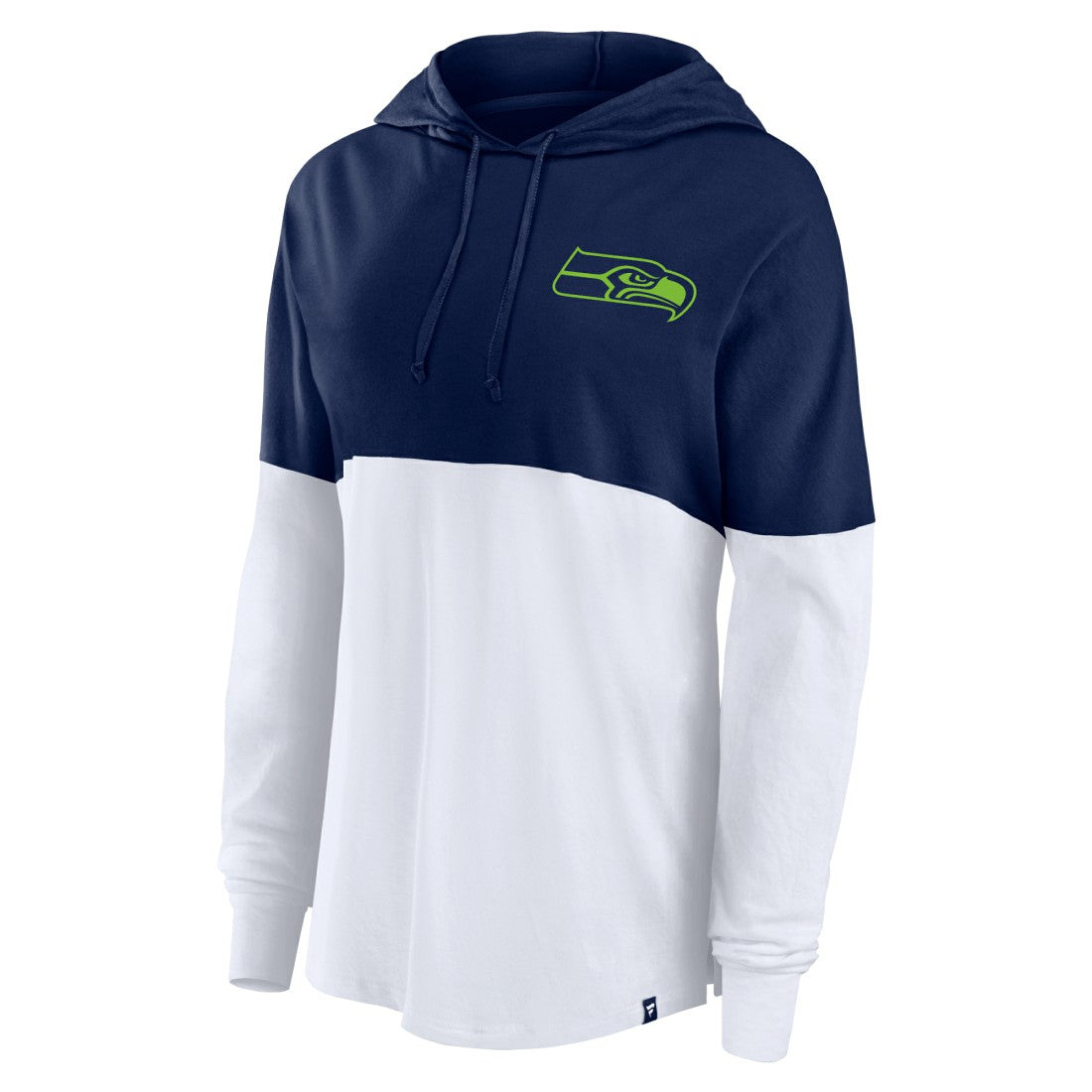 Seattle Seahawks Women's Backup Option Long Sleeve Hoodie T-Shirt College Navy/White