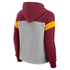 Washington Commanders Women's Bold Play Call Pullover Hoodie Heather Gray/Burgundy