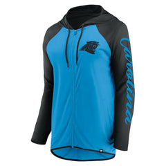 Carolina Panthers Women's Script Full-Zip Hoodie Blue/Black