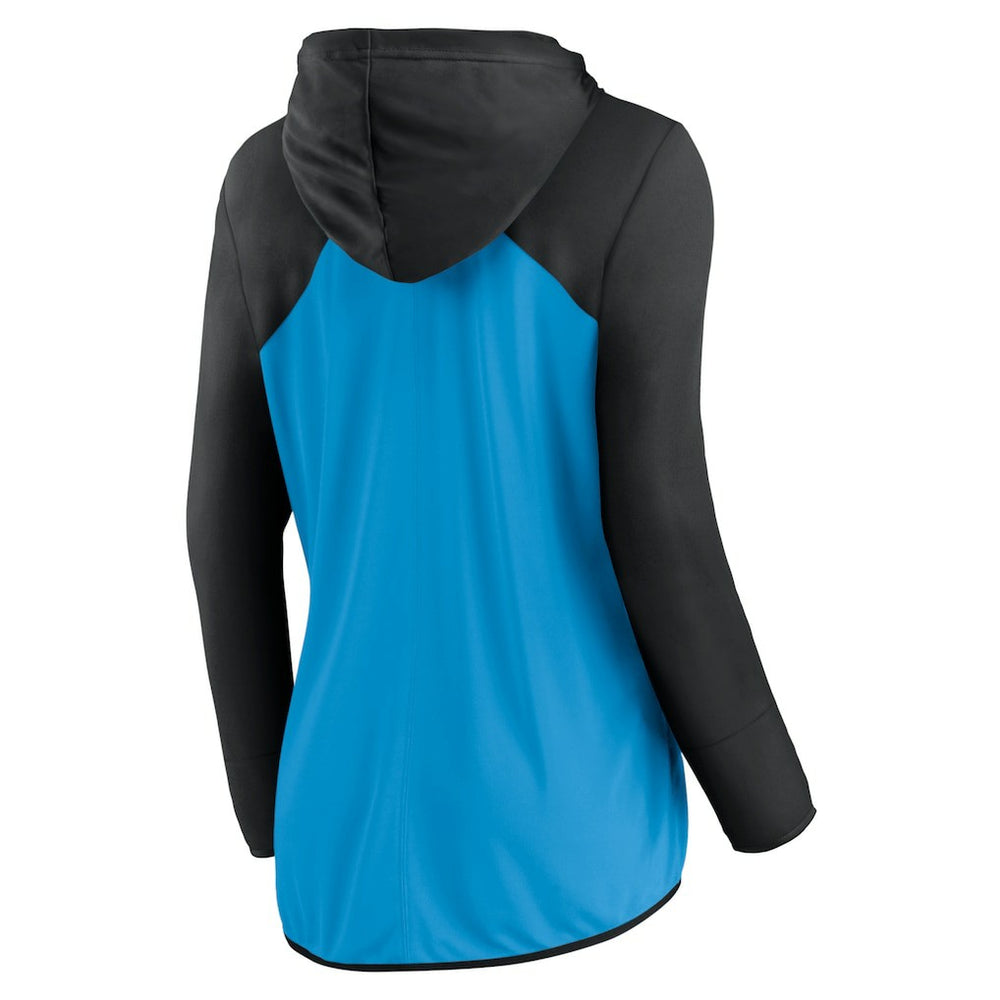 Carolina Panthers Women's Script Full-Zip Hoodie Blue/Black