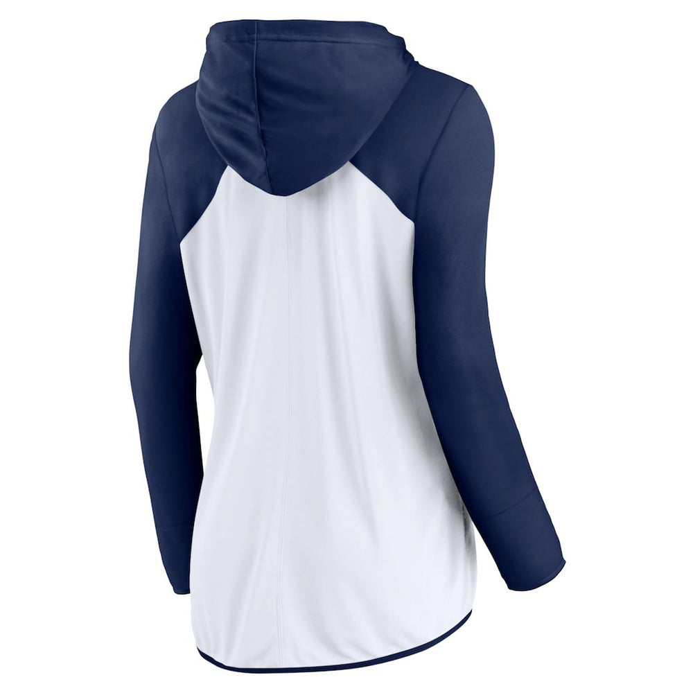 Dallas Cowboys Women's Script Full-Zip Hoodie White/Navy