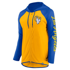 Los Angeles Rams Women's Script Full-Zip Hoodie Gold/Royal
