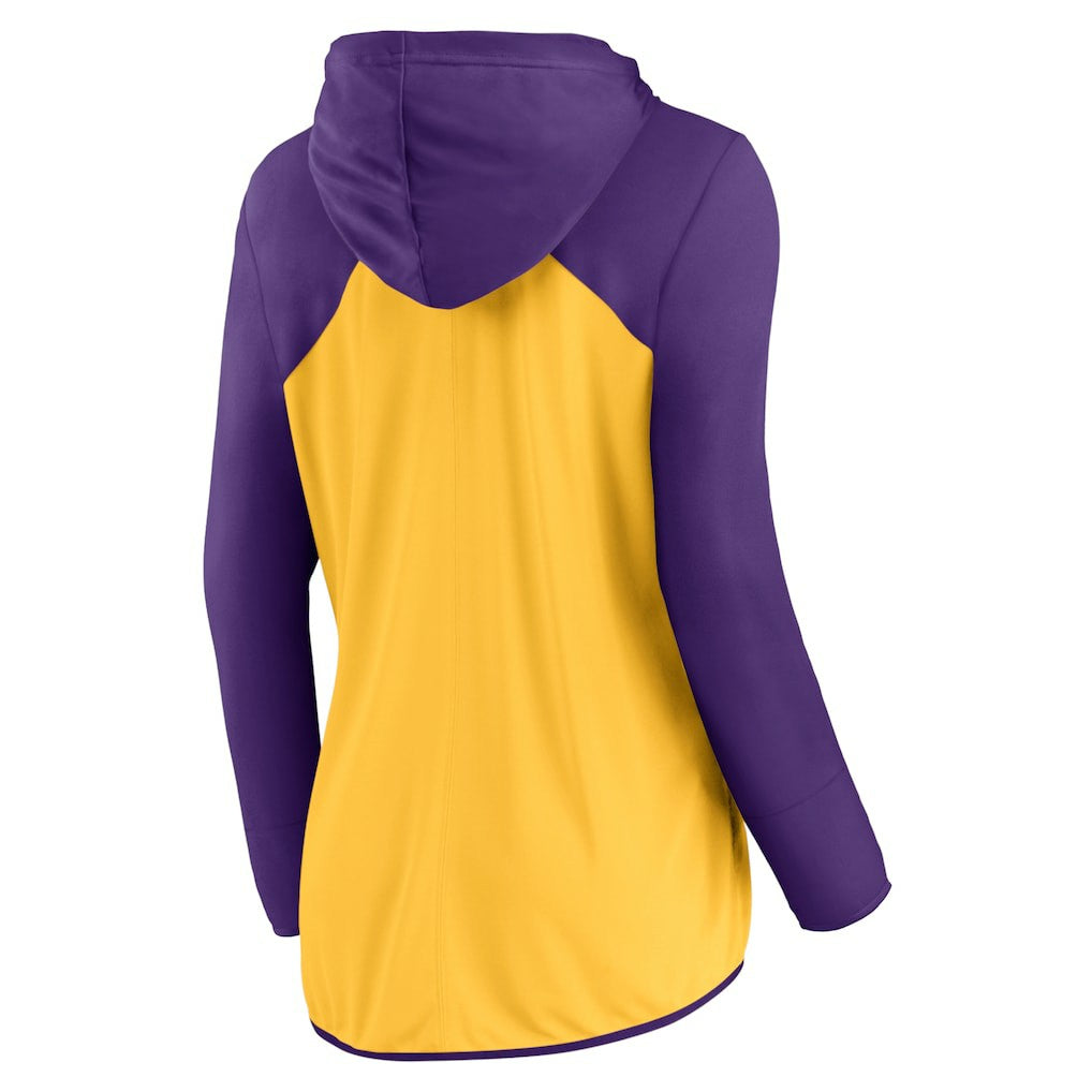 Minnesota Vikings Women's Script Full-Zip Hoodie Gold/Purple