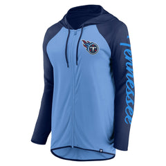 Tennessee Titans Women's Script Full-Zip Hoodie Light Blue/Navy