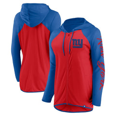 New York Giants Women's Script Full-Zip Hoodie Red/Royal