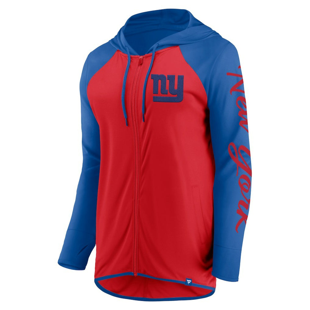 New York Giants Women's Script Full-Zip Hoodie Red/Royal