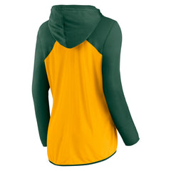 Green Bay Packers Women's Script Full-Zip Hoodie Gold/Green
