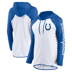 Indianapolis Colts Women's Script Full-Zip Hoodie White/Royal