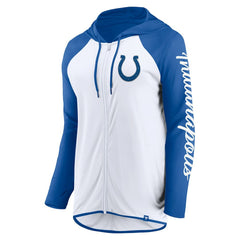 Indianapolis Colts Women's Script Full-Zip Hoodie White/Royal