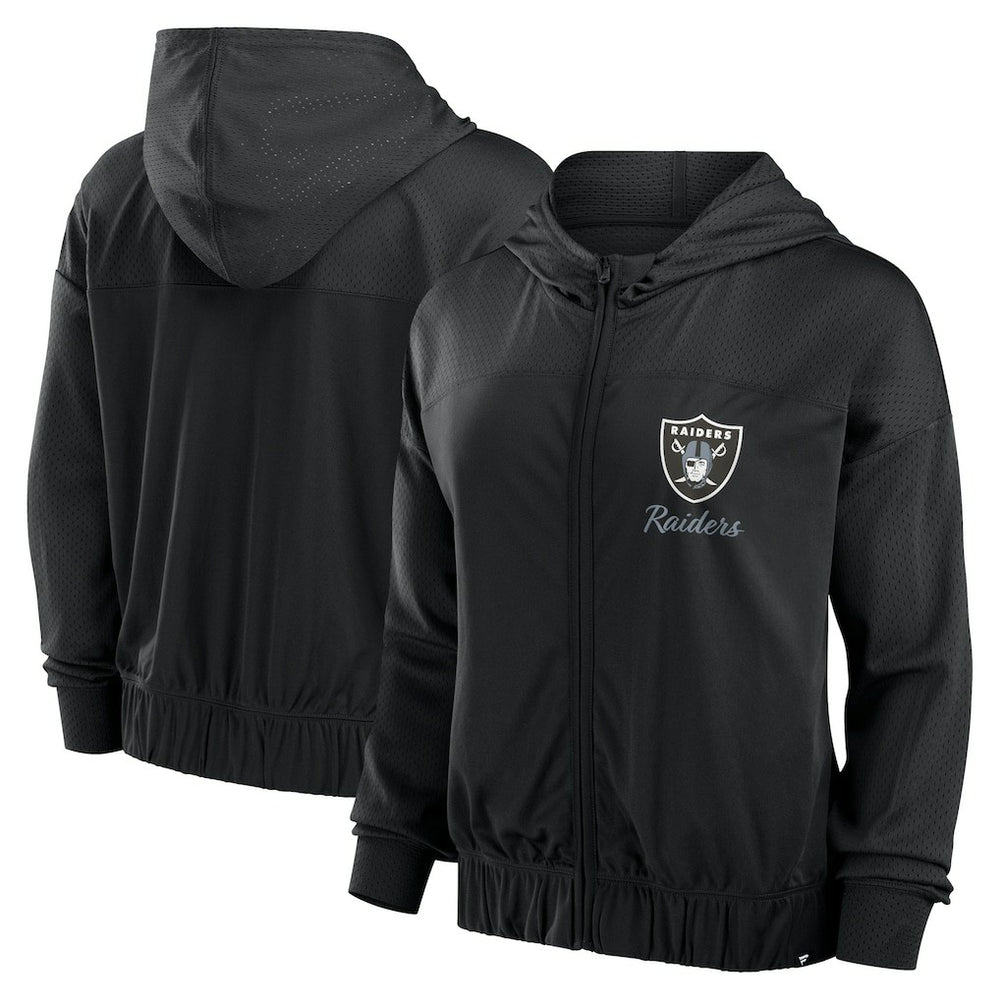 Las Vegas Raiders Women's Script Lock Full-Zip Hoodie Black