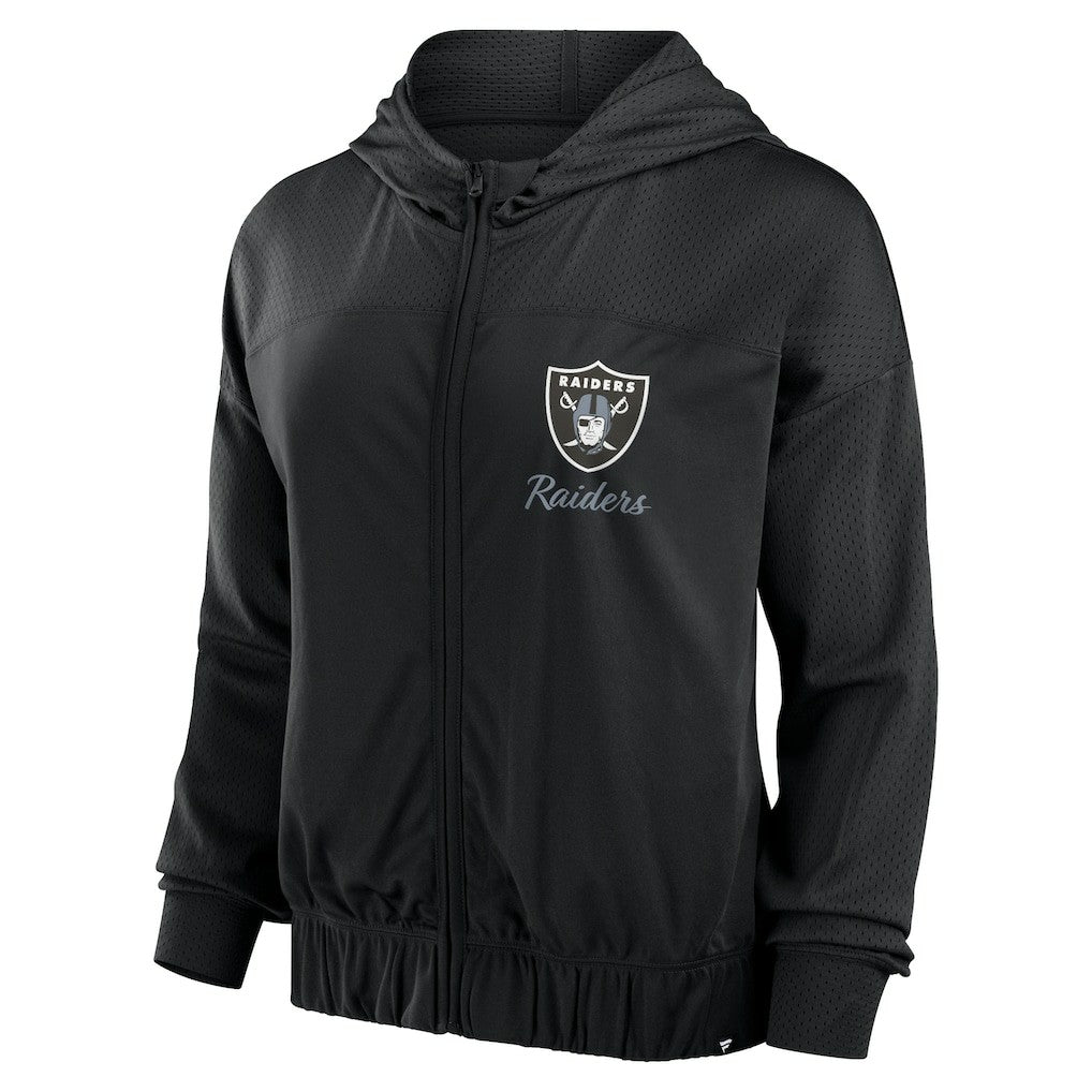 Las Vegas Raiders Women's Script Lock Full-Zip Hoodie Black