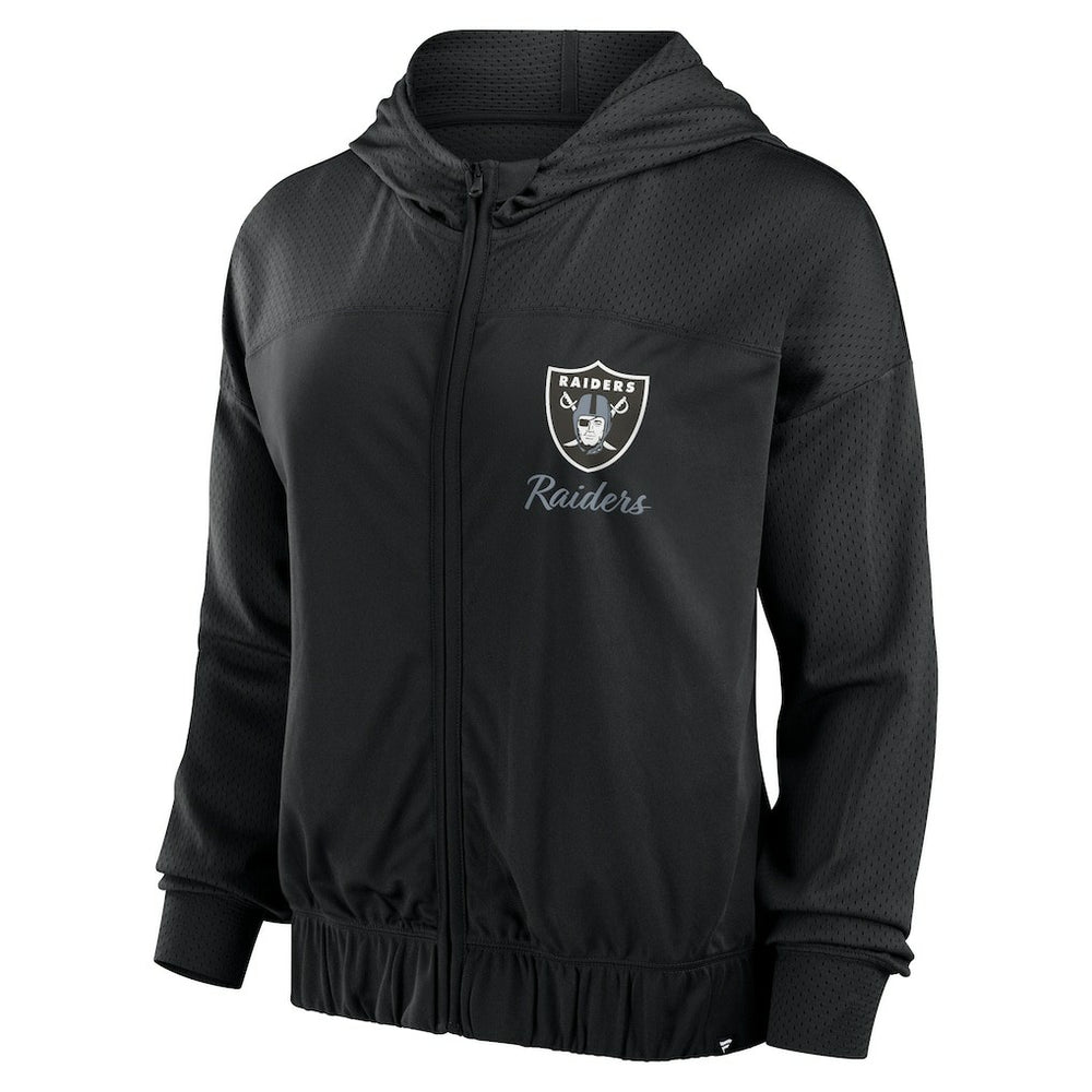 Las Vegas Raiders Women's Script Lock Full-Zip Hoodie Black