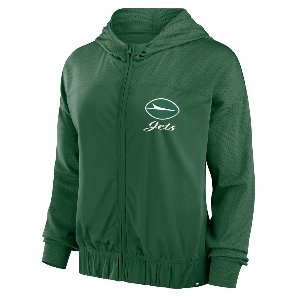 New York Jets Women's Script Lock Full-Zip Hoodie Green