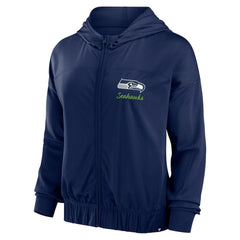 Seattle Seahawks Women's Script Lock Full-Zip Hoodie College Navy