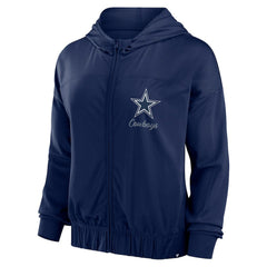 Dallas Cowboys Women's Script Lock Full-Zip Hoodie Navy