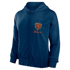Chicago Bears Women's Script Lock Full-Zip Hoodie Navy