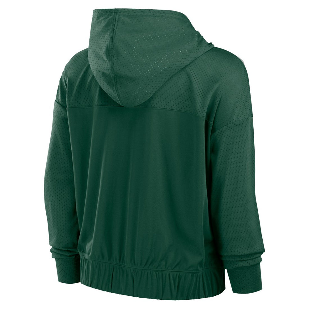 Green Bay Packers Women's Script Lock Full-Zip Hoodie Green