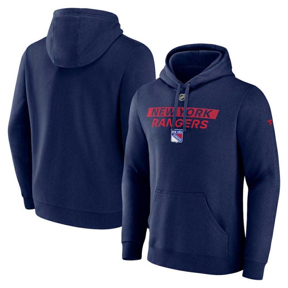 NHL New York Rangers Fanatics Authentic Pro Core Primary Fleece Pullover Hoodie - Navy