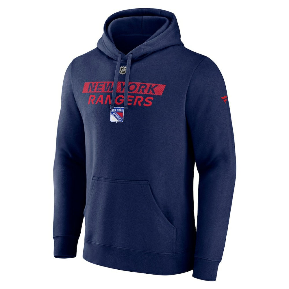 NHL New York Rangers Fanatics Authentic Pro Core Primary Fleece Pullover Hoodie - Navy