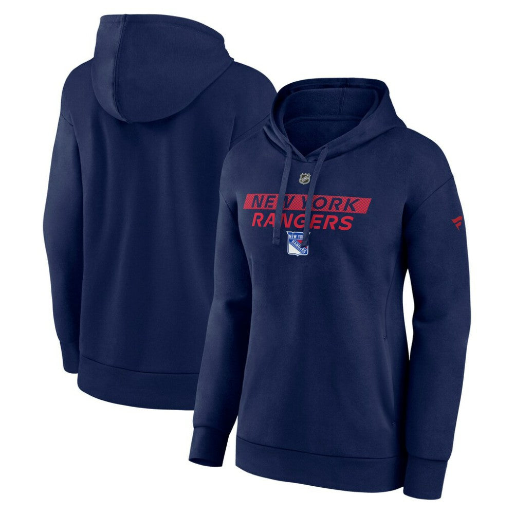 NHL New York Rangers Fanatics Women's Authentic Pro Core Primary Fleece Pullover Hoodie - Navy