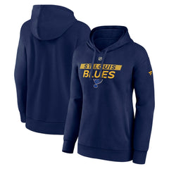 NHL St. Louis Blues Fanatics Women's Authentic Pro Core Primary Fleece Pullover Hoodie - Navy