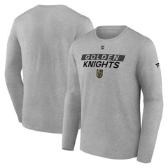NHL Vegas Golden Knights Fanatics Authentic Pro Core Primary Long Sleeve T-Shirt - Heather Gray
