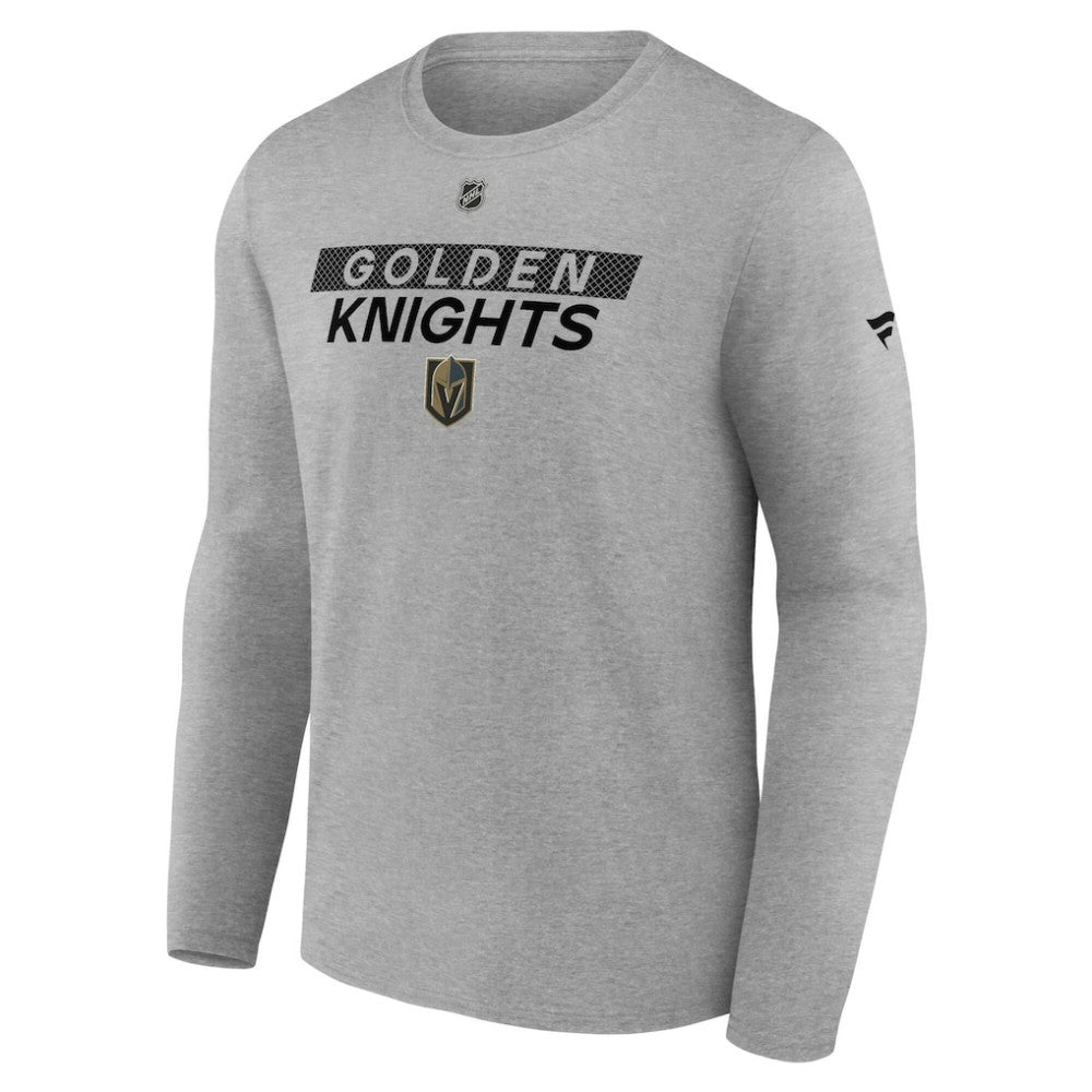 NHL Vegas Golden Knights Fanatics Authentic Pro Core Primary Long Sleeve T-Shirt - Heather Gray