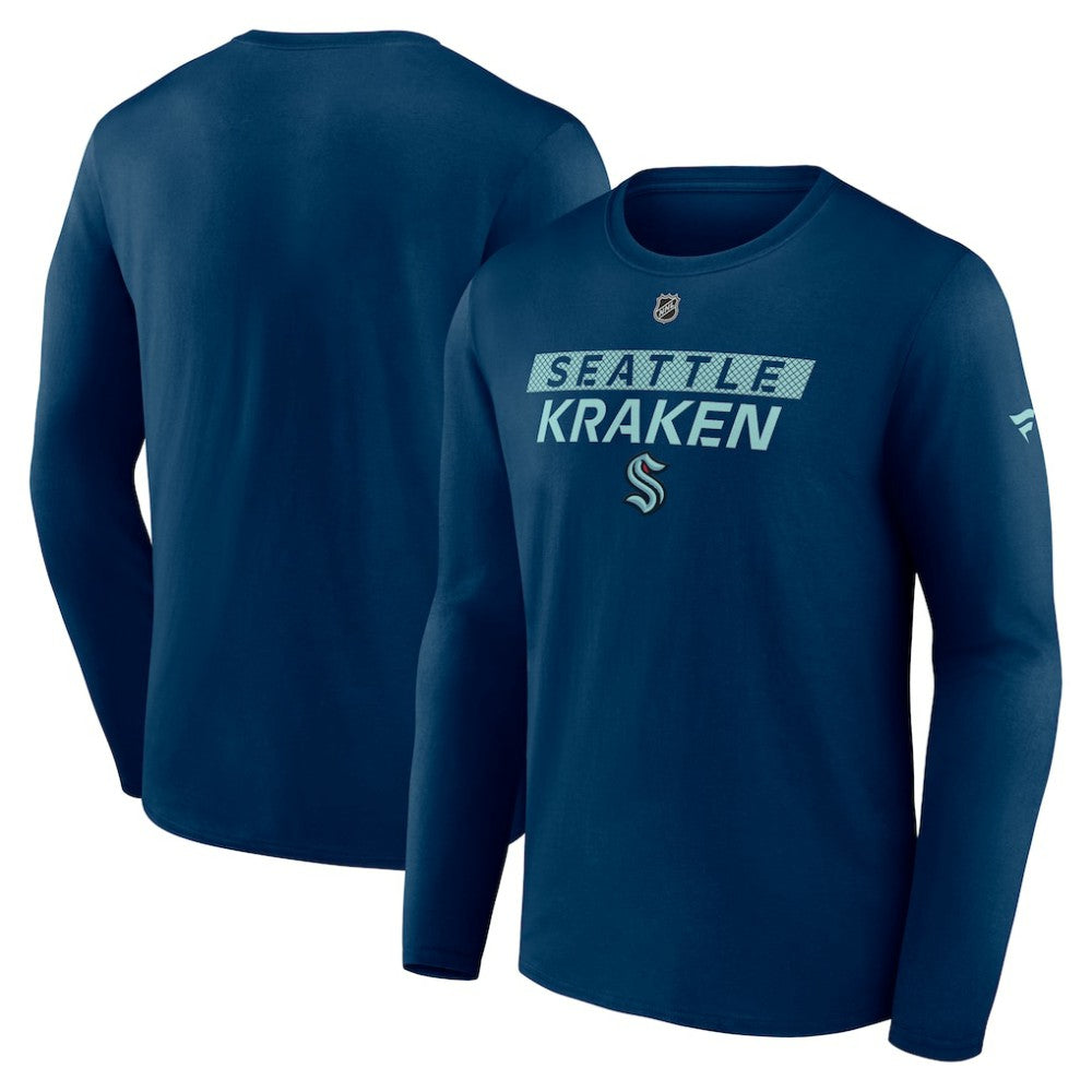 NHL Seattle Kraken Fanatics Authentic Pro Core Primary Long Sleeve T-Shirt - Deep Sea Blue