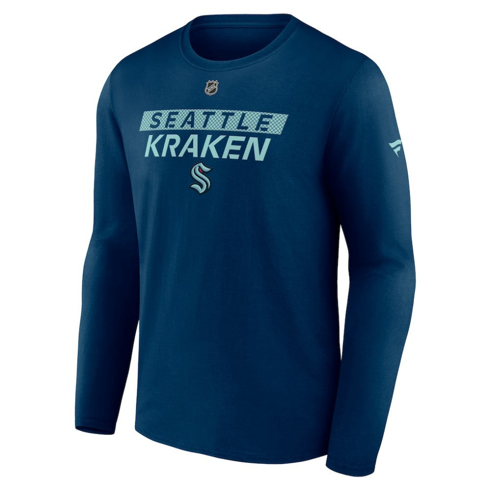 NHL Seattle Kraken Fanatics Authentic Pro Core Primary Long Sleeve T-Shirt - Deep Sea Blue