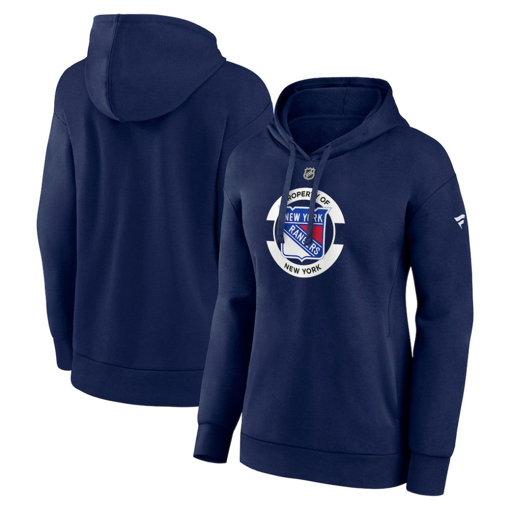 NHL New York Rangers Fanatics Women's Authentic Pro Core Secondary Fleece Pullover Hoodie - Navy
