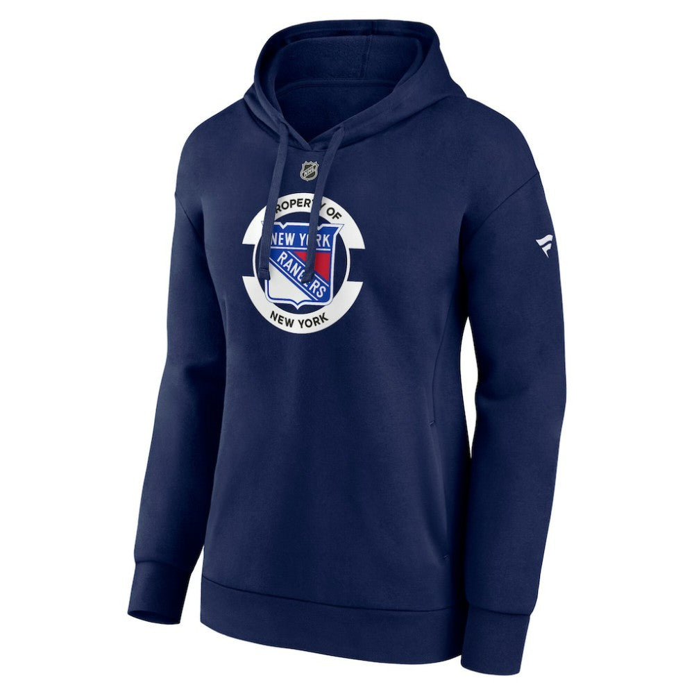 NHL New York Rangers Fanatics Women's Authentic Pro Core Secondary Fleece Pullover Hoodie - Navy