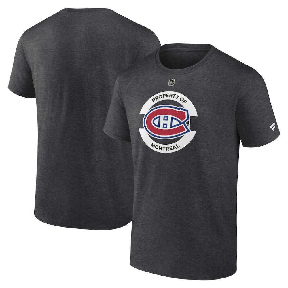 NHL Montreal Canadiens Fanatics Authentic Pro Core Secondary T-Shirt - Heather Charcoal