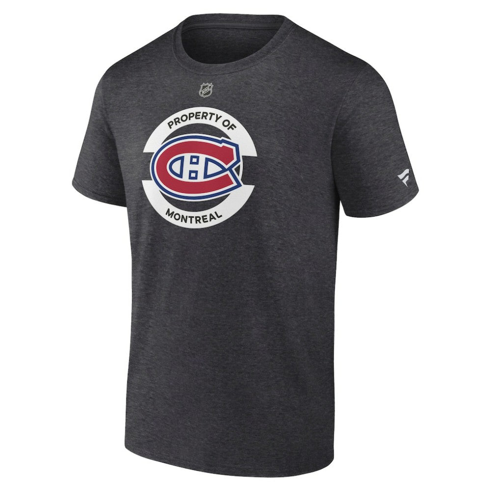NHL Montreal Canadiens Fanatics Authentic Pro Core Secondary T-Shirt - Heather Charcoal