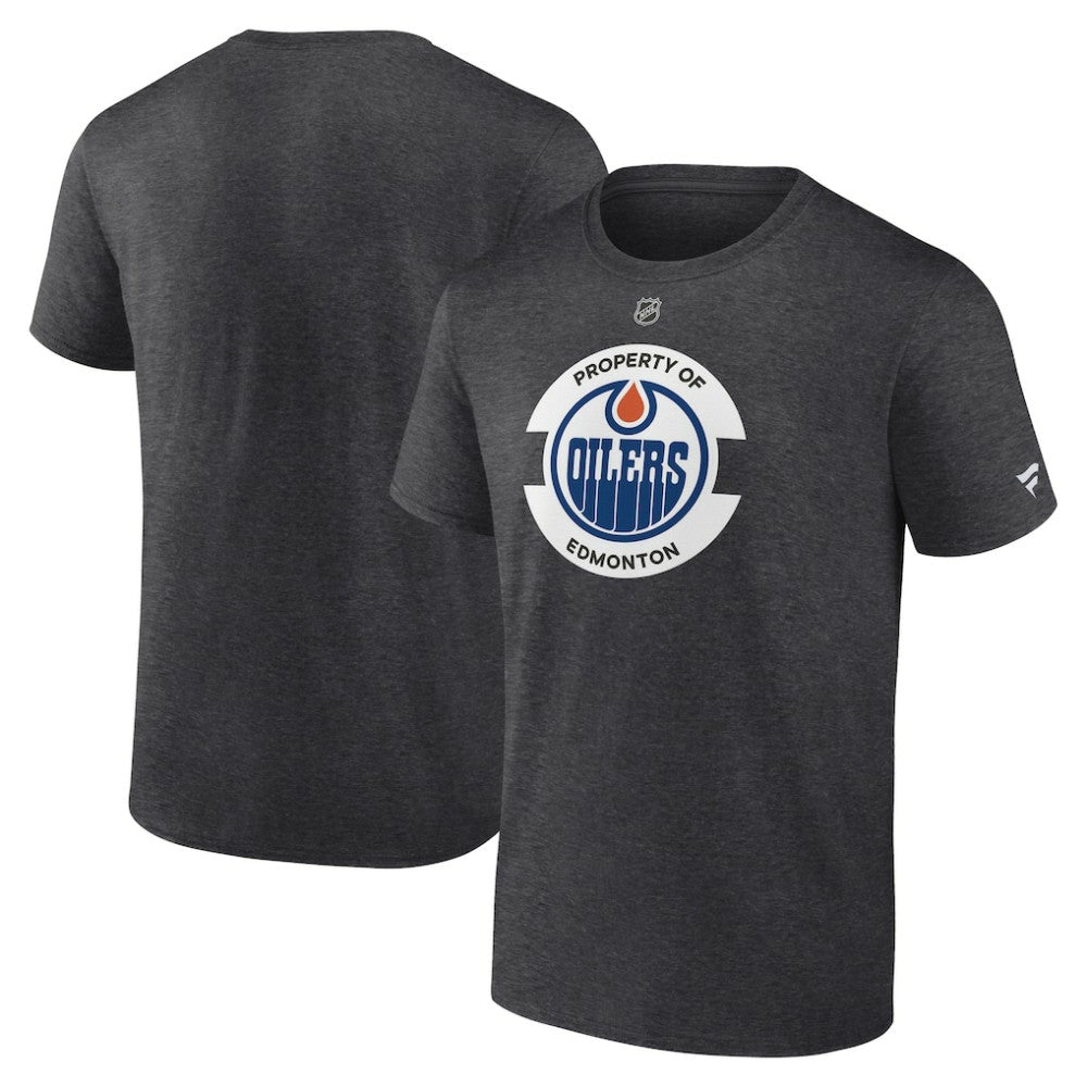 NHL Edmonton Oilers Fanatics Authentic Pro Core Secondary T-Shirt - Heather Charcoal