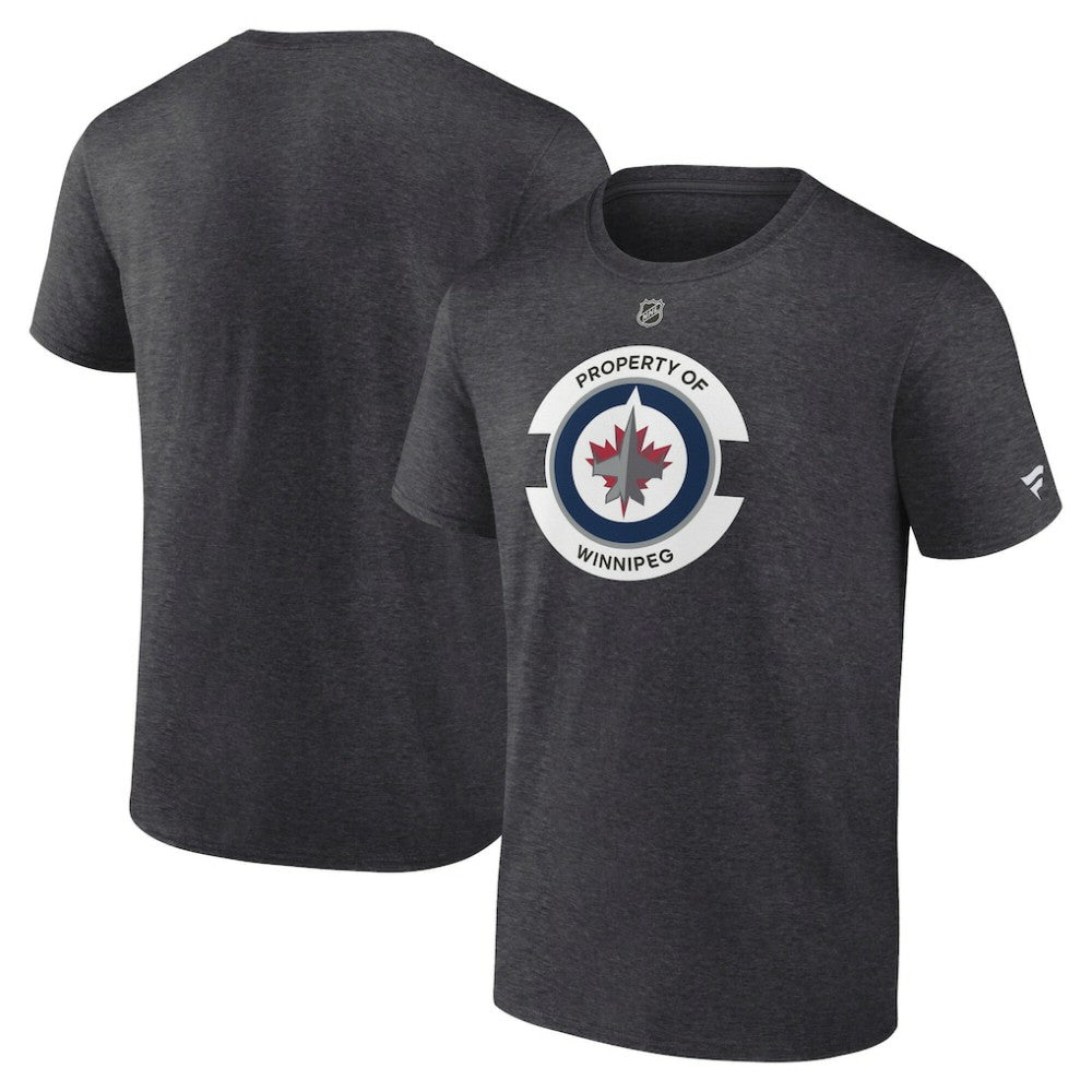 NHL Winnipeg Jets Fanatics Authentic Pro Core Secondary T-Shirt - Heather Charcoal