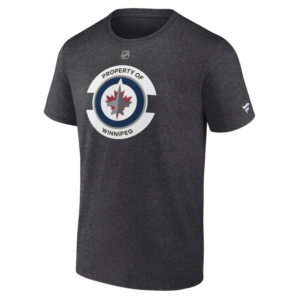 NHL Winnipeg Jets Fanatics Authentic Pro Core Secondary T-Shirt - Heather Charcoal